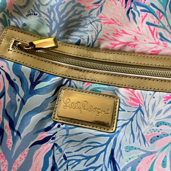 LILLY PULITZER Tennis RACKET COVER Sling Bag NWOT Kaleidoscope Coral Pattern - Picture 3 of 6